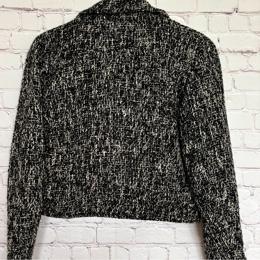 JASON WU Long Sleeve Tweed Collared Cropped Snap Front Blazer Jacket--NWT--2 - Picture 7 of 16